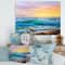 Designart - Blue Waves Breaking At The Beach IV - Nautical & Coastal Canvas Wall Art Print